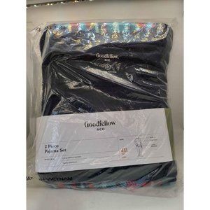 Men's Big & Tall Teal Plaid Microfleece Pajama Set - Goodfellow & Co Navy 4XLT